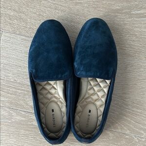 Birdies Blue Velvet Loafers